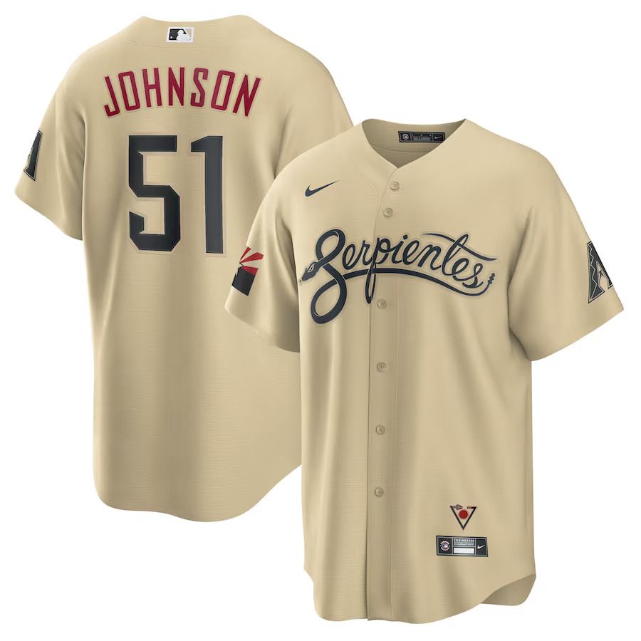 Men Arizona Diamondbacks #51 Randy Johnson Nike Sand City Connect Replica Player MLB Jersey